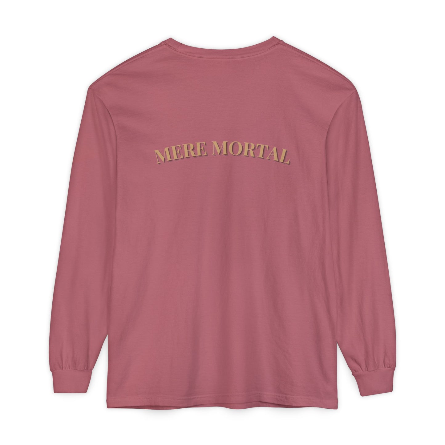 Mere Mortal Long Sleeve Tee — Surreal Collage Portrait Graphic