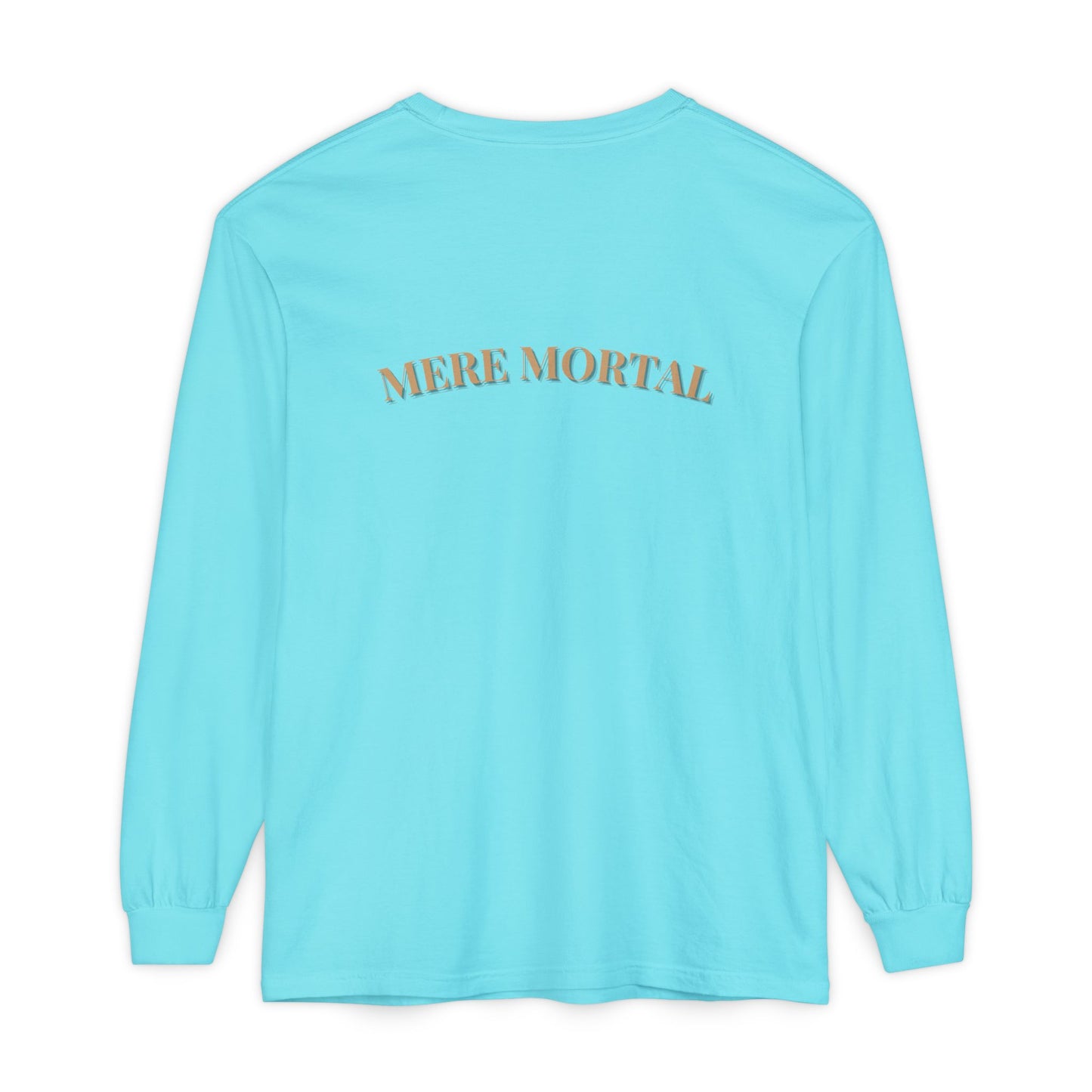 Mere Mortal Long Sleeve Tee — Surreal Collage Portrait Graphic