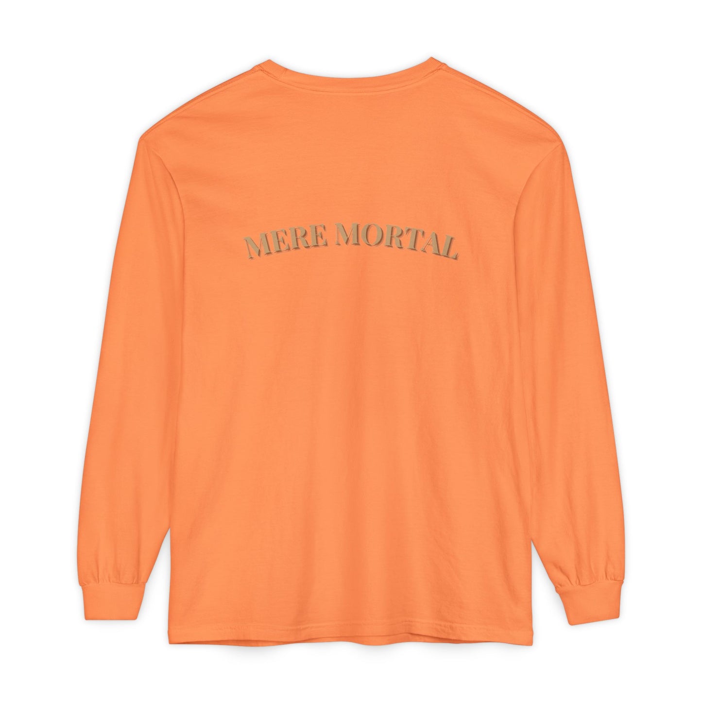 Mere Mortal Long Sleeve Tee — Surreal Collage Portrait Graphic