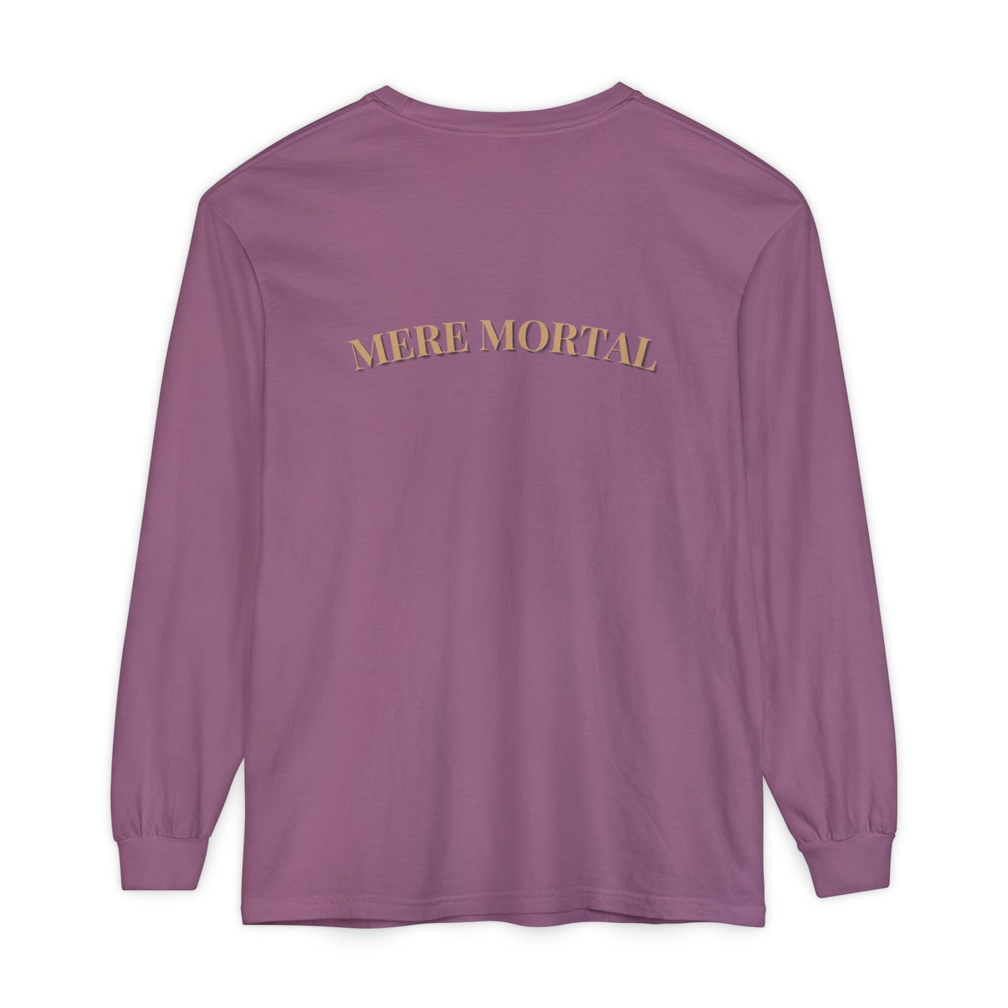 Mere Mortal Long Sleeve Tee — Surreal Collage Portrait Graphic