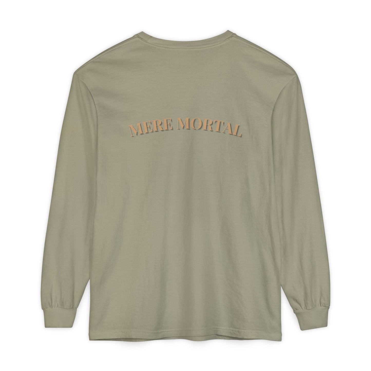 Mere Mortal Long Sleeve Tee — Surreal Collage Portrait Graphic